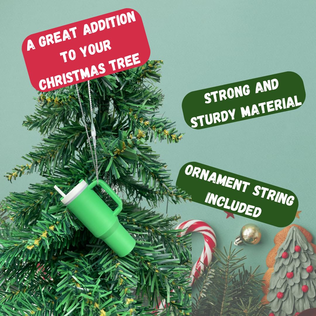 Tumbler Cup Replica Christmas Ornament | 2023 Popular Water Bottle Replica Mug Holiday Ornament | Made in USA