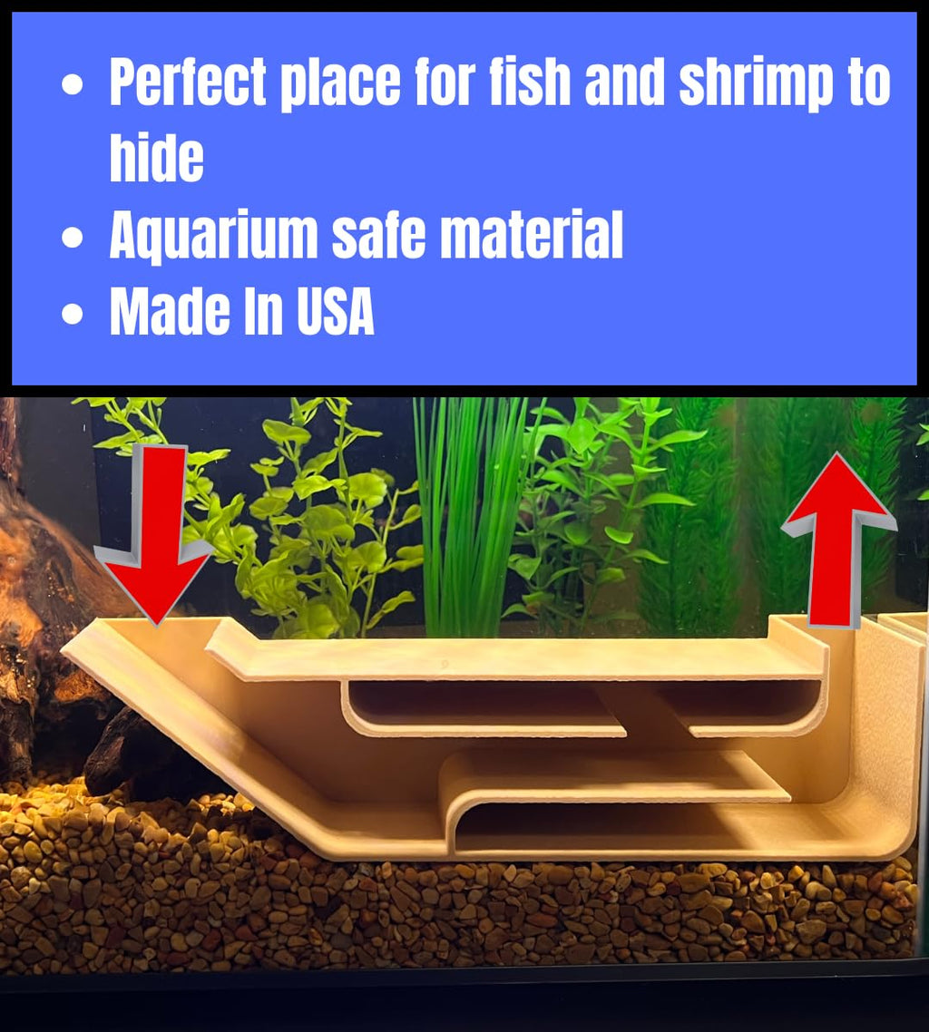 Chatelet REEFSHAPE Aquarium X-Large Underground Tunnel | Fish & Shrimp Hideout for Aquariums | Unique Underground Viewing Tunnel | 9.75" X 2.5" | Made in USA (XL)