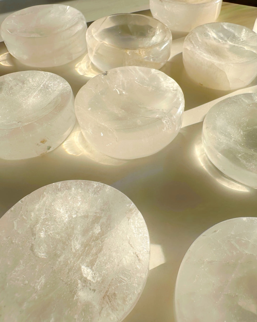 Clear Quartz Sphere Stand/Small Dish