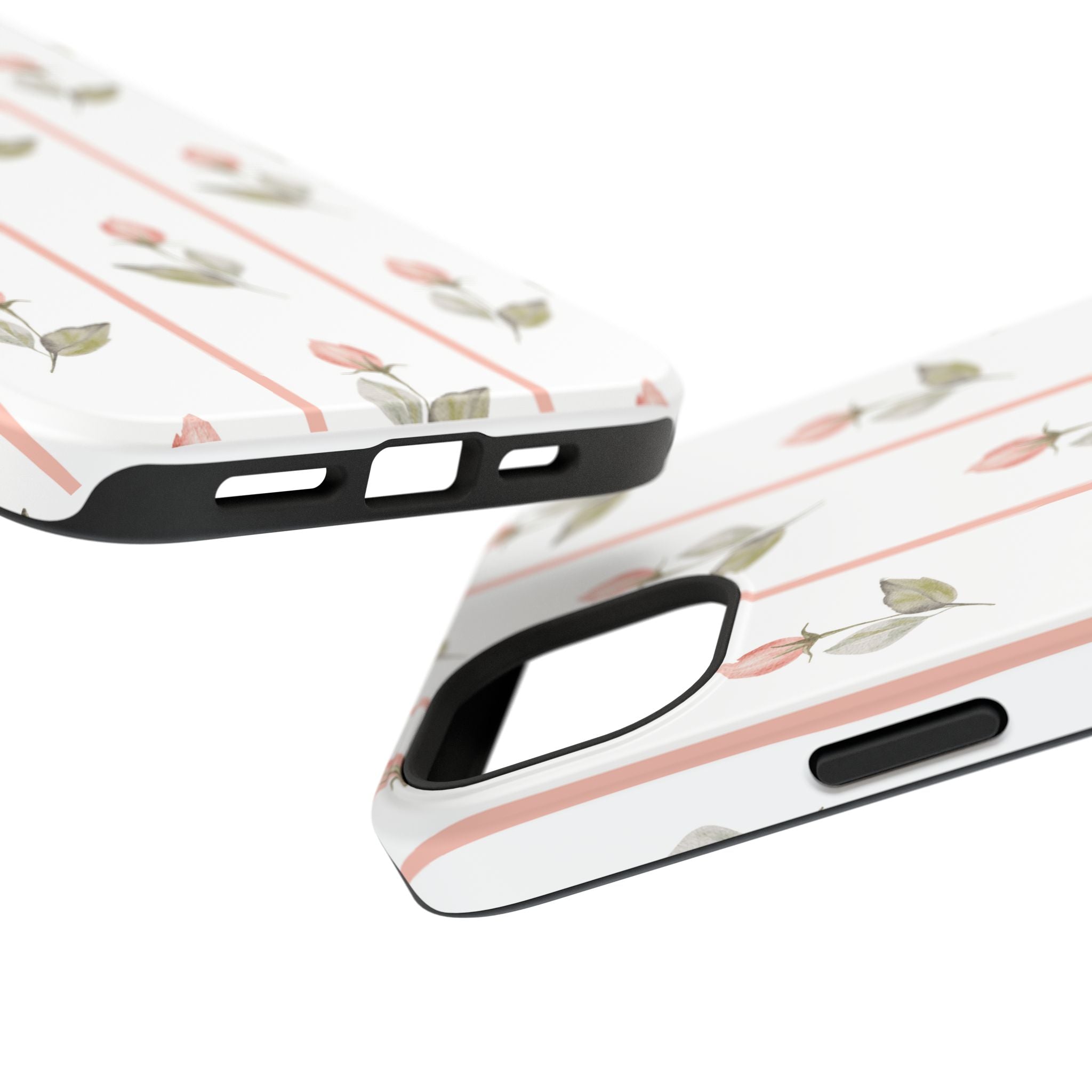 Customizable: Floral Impact-Resistant Phone Case, Chic Phone Cover
