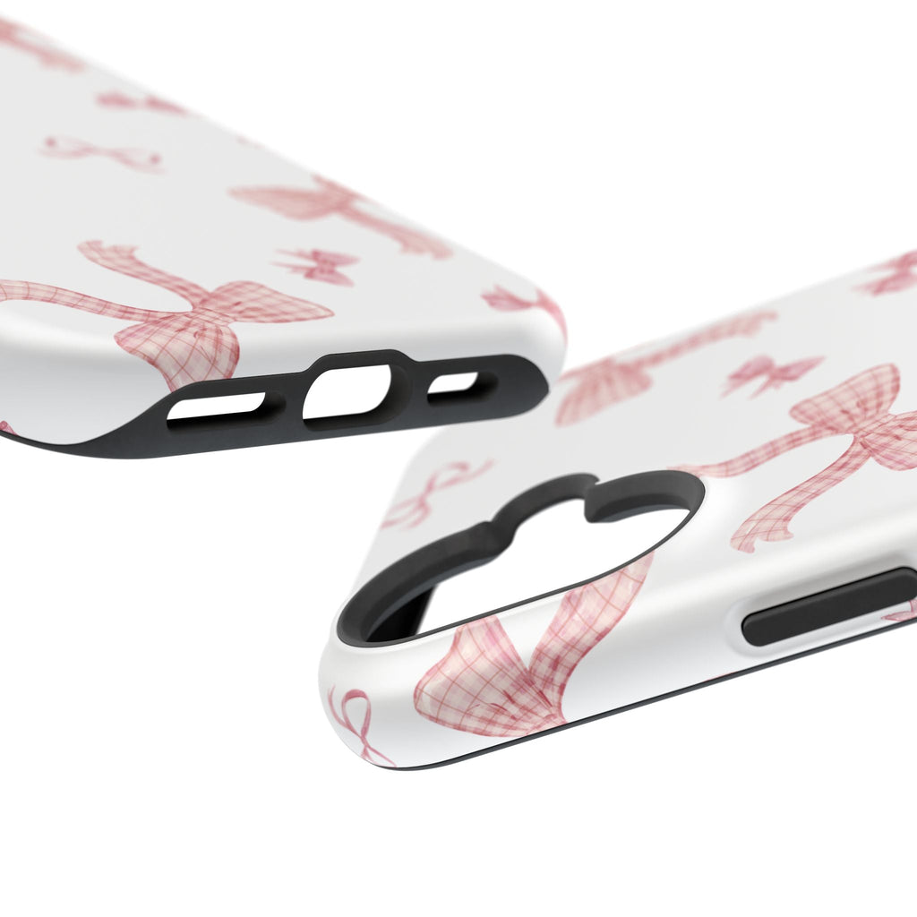 Customizable: Gingham Chic Bow Pattern Phone Case