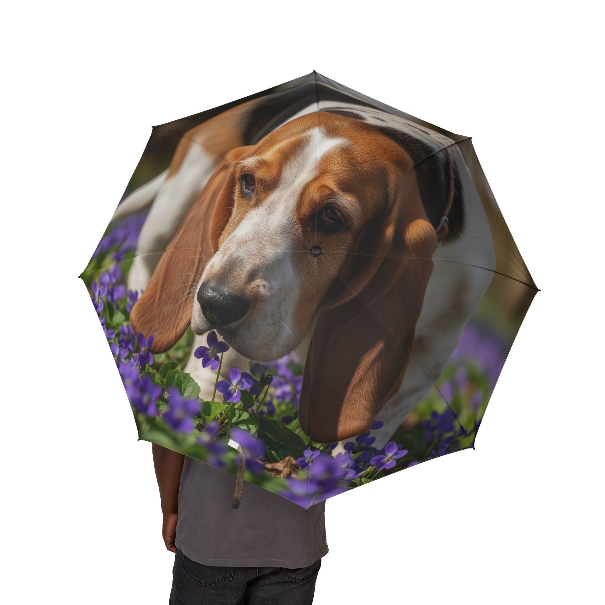 48" Semi-Automatic Umbrella – Windproof Large Travel Rain Umbrella