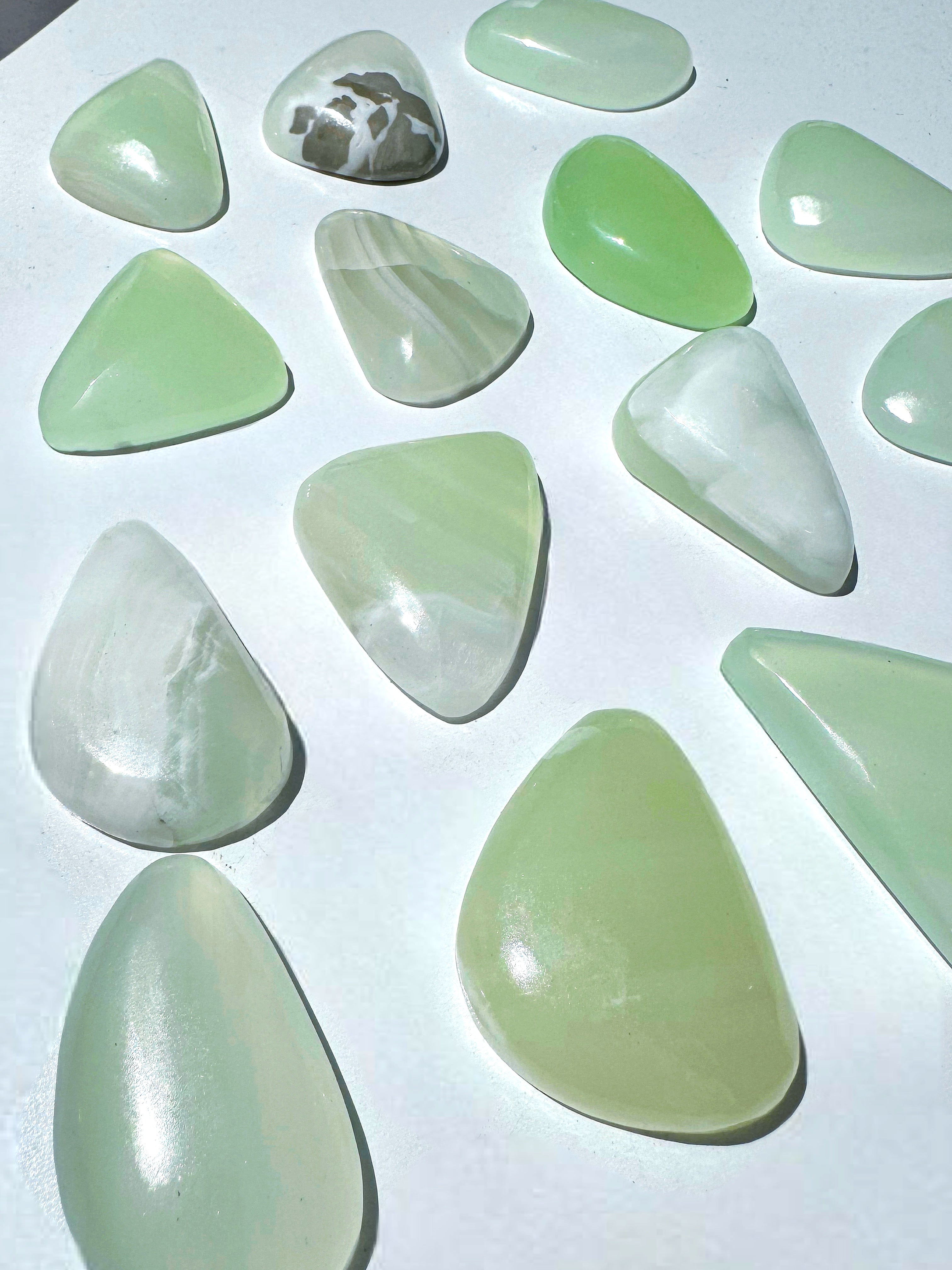 Green Calcite Cabs
