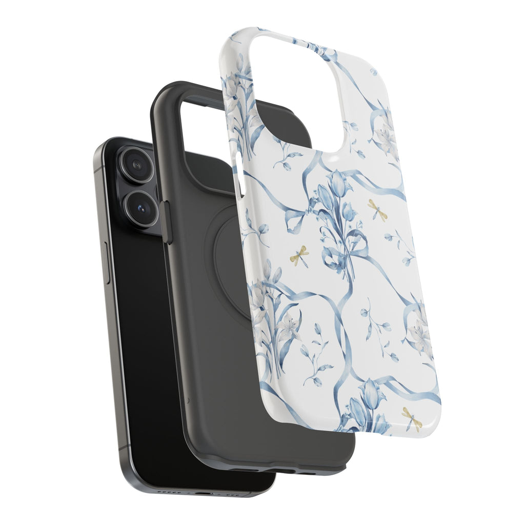 Customizable: Blue Floral-Inspired Phone Case