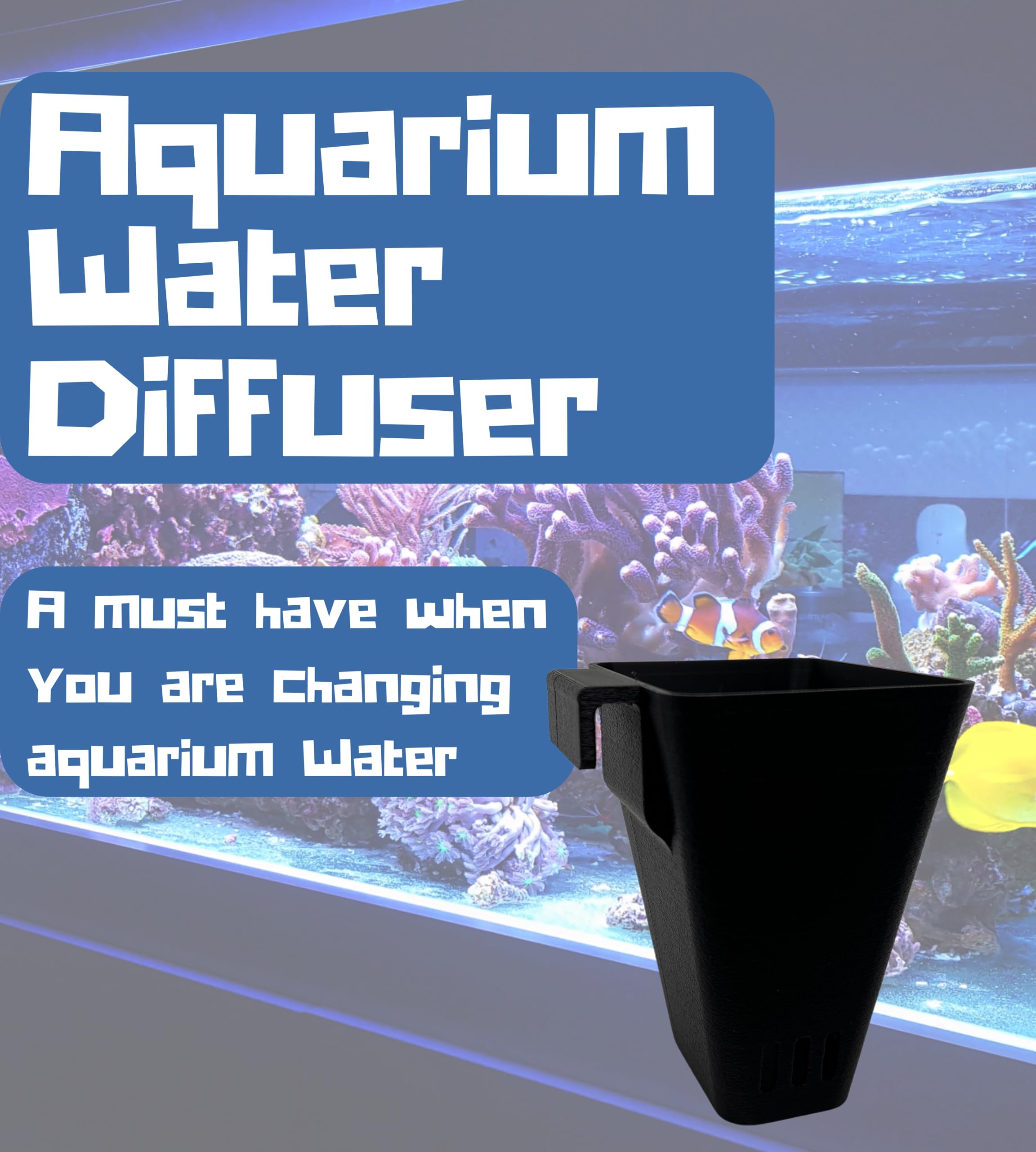 Chatelet REEFSHAPE Aquarium Water Diffuser Funnel | Reduce Turbulence Filling Up Aquarium Tanks | Made in USA