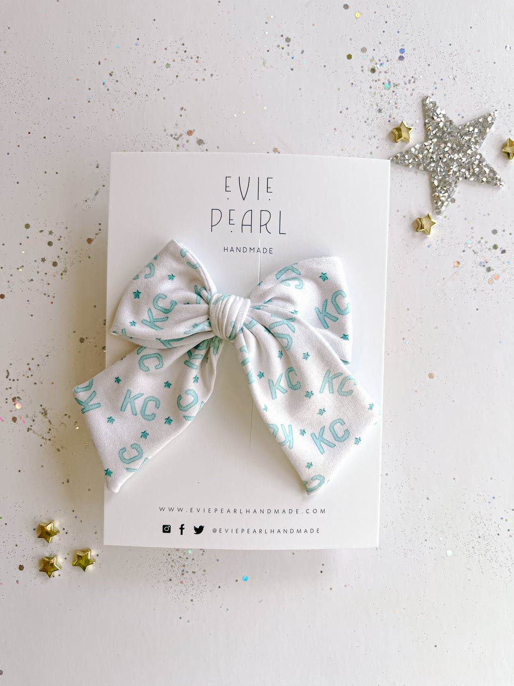 Large Teal KC Current Pinwheel Bow