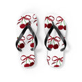 Customizable: Cherry Blossom Flip Flops, Tropical Beach Sandals, Summer Footwear, Perfect for Vacation, Gift for Her, Cute Pool Slides