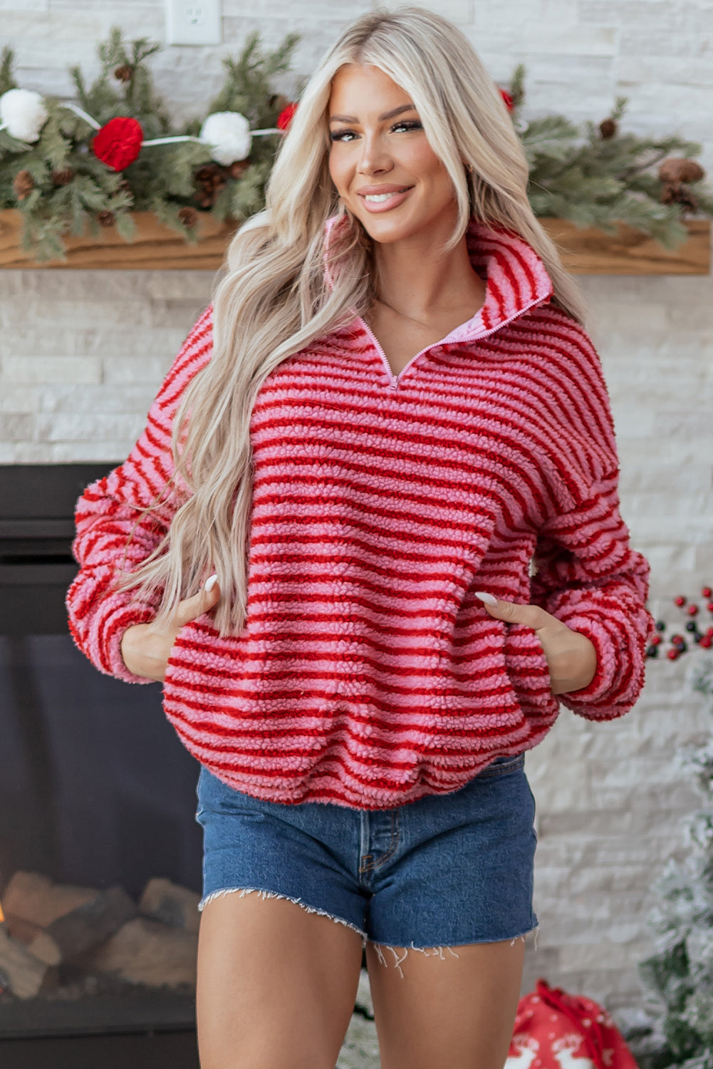 Camila Zip Fleece Oversize Sweatshirt