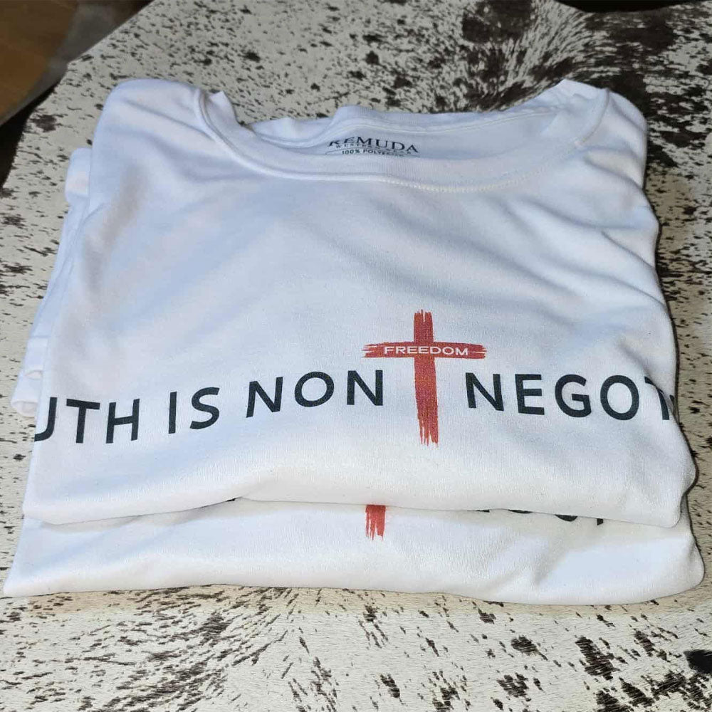 Truth Is Non Negotiable - Adult Unisex Western Tee T-Shirt - Sale Profits Go to Turning Point USA