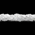 4x8mm Crystal Quartz Plain Rectangle Beads, 14 inch