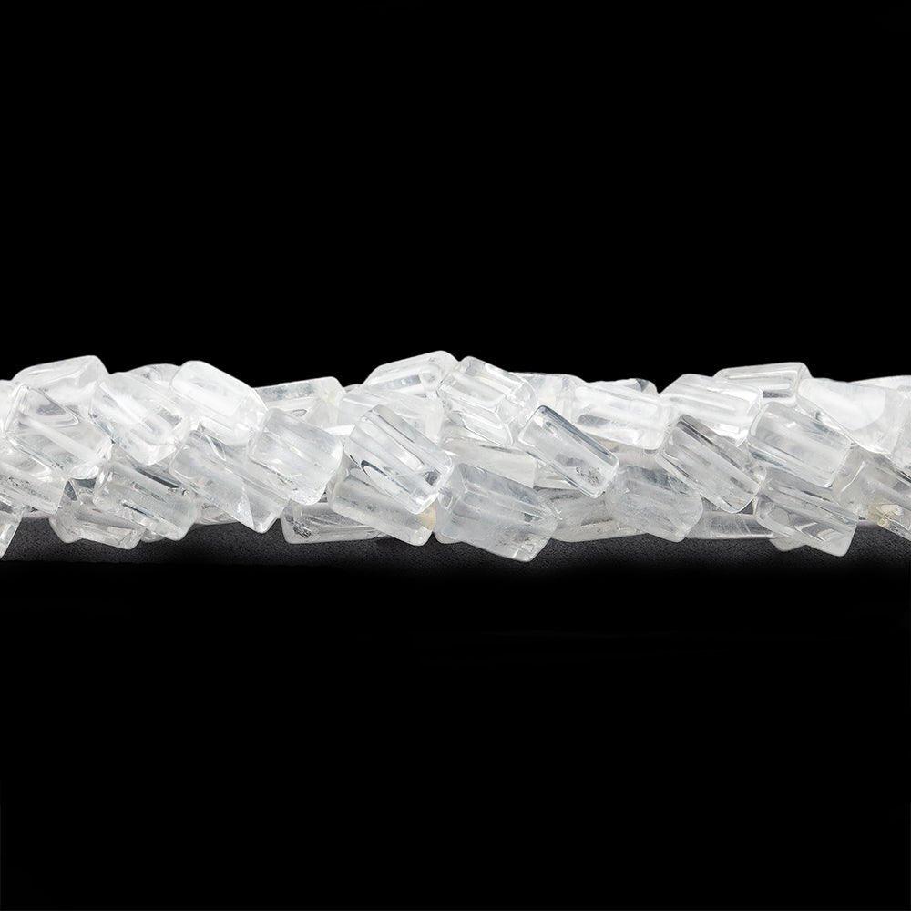 4x8mm Crystal Quartz Plain Rectangle Beads, 14 inch