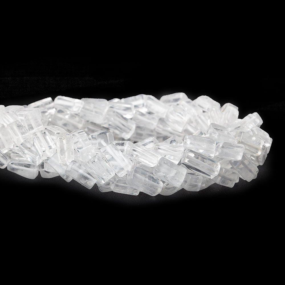 4x8mm Crystal Quartz Plain Rectangle Beads, 14 inch