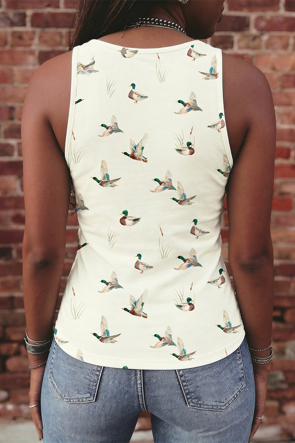 Western Mallard Round Neck Tank Top