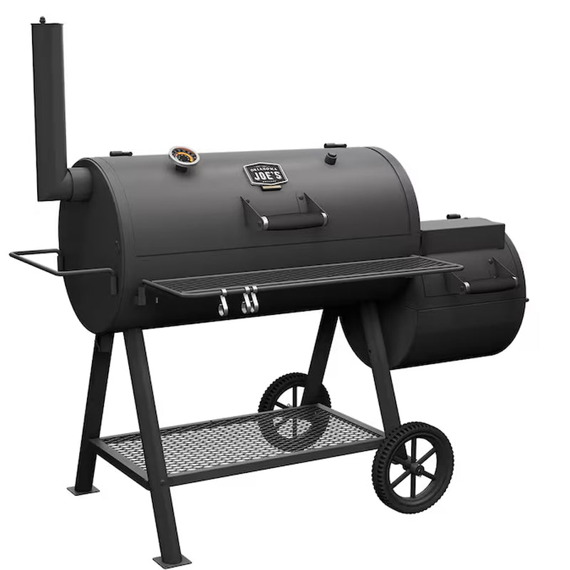 Highland 879-Sq. in Black Horizontal Charcoal Smoker