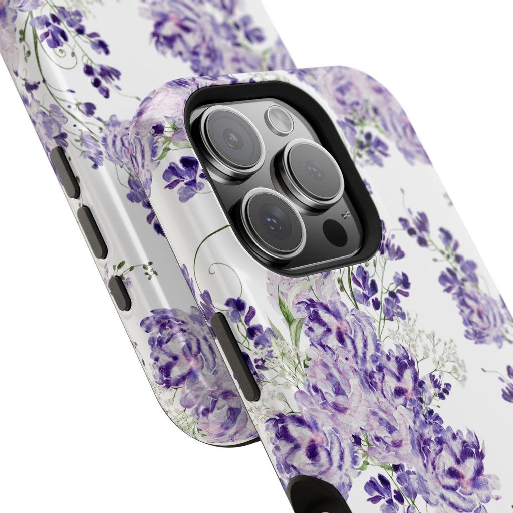 Customizable: Purple Floral Impact-Resistant Phone Case