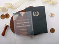 Tropical Palm Acrylic Wedding Invitation