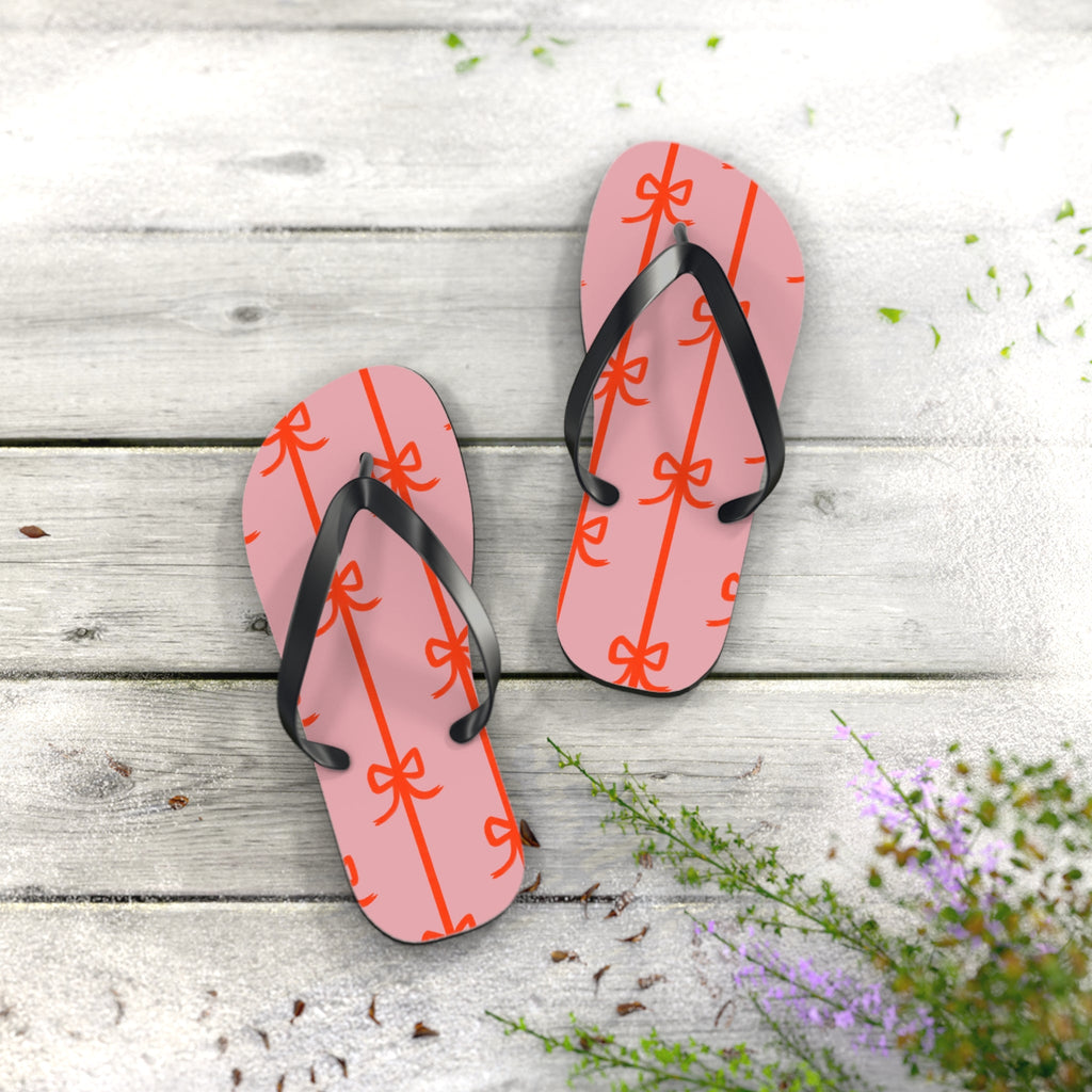 Customizable: Chic Bow Flip Flops, Stylish Summer Sandals, Women's Beach Footwear, Cute Vacation Slippers, Trendy Pool Shoes