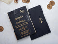 Black & Gold Foil Wedding Invitation
