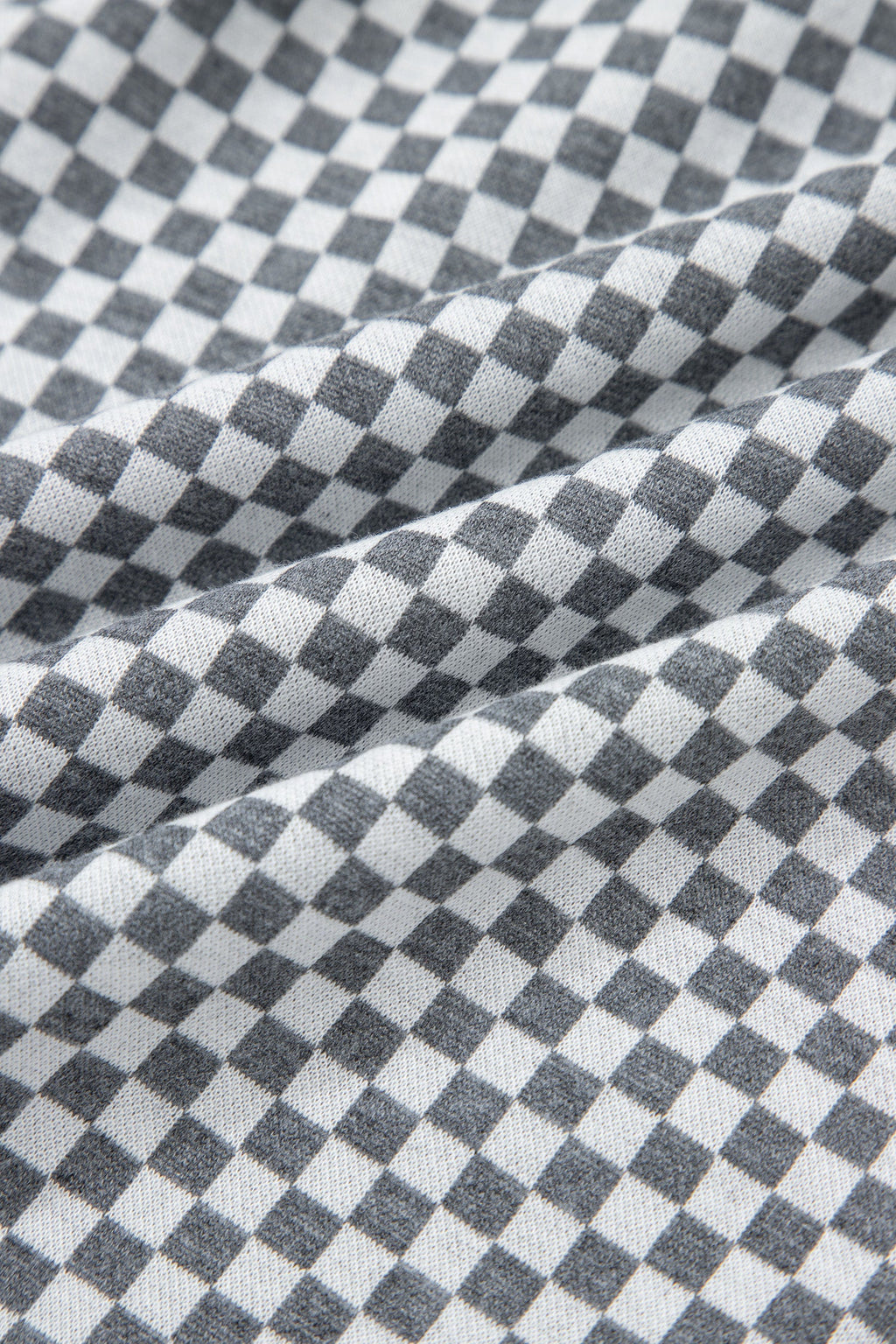 Checker Drawstring Elastic Waist Pocketed Shorts