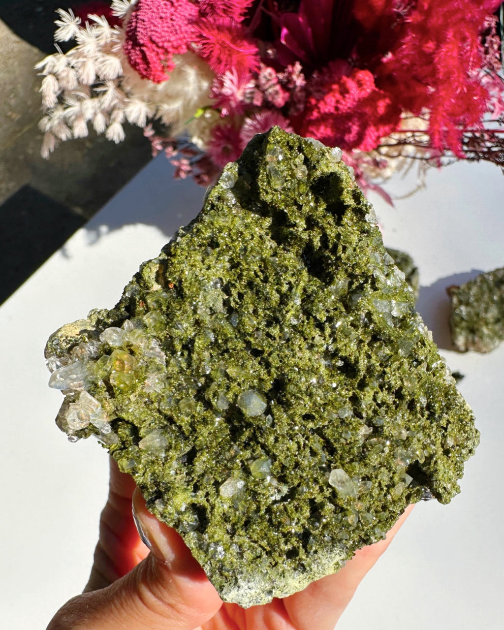 Epidote Quartz Cluster