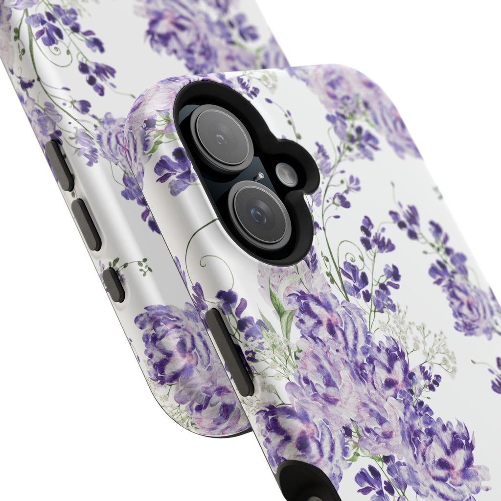 Customizable: Purple Floral Impact-Resistant Phone Case