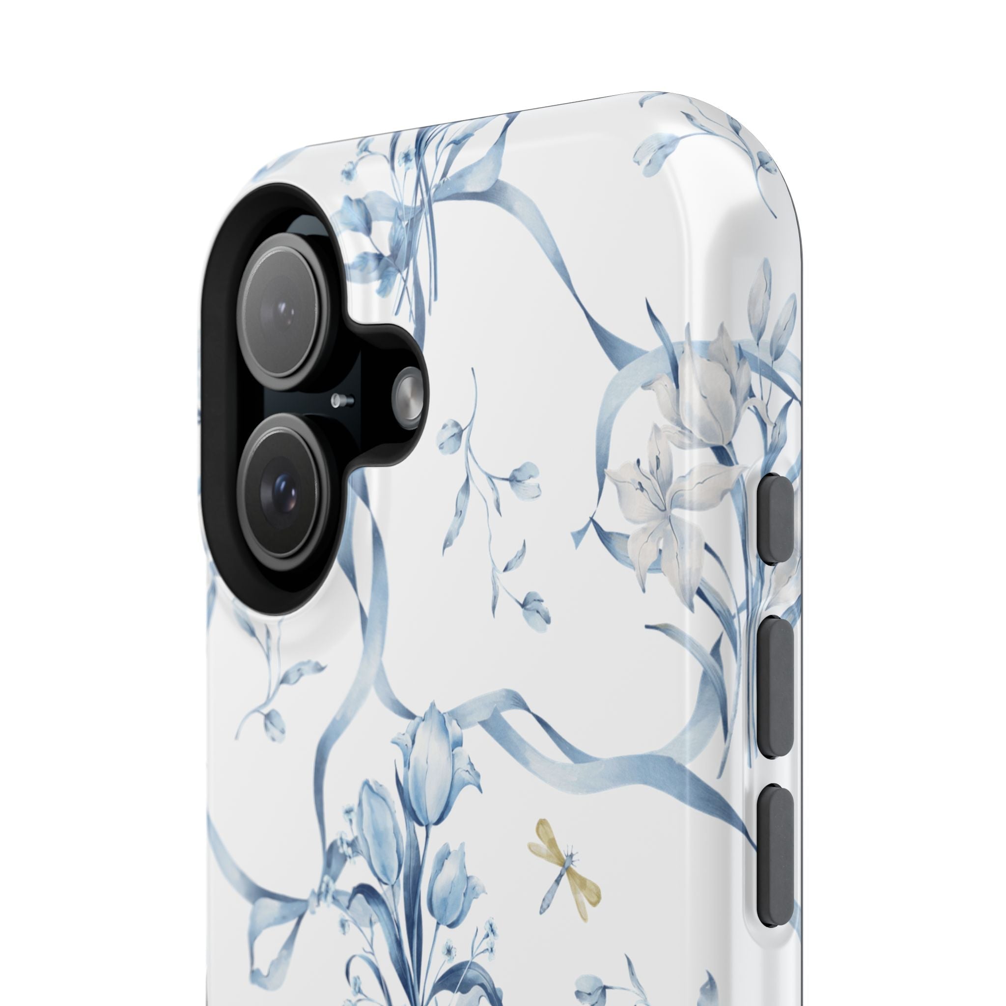 Customizable: Blue Floral-Inspired Phone Case