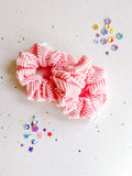 Light Pink Ribbed Regular Scrunchy