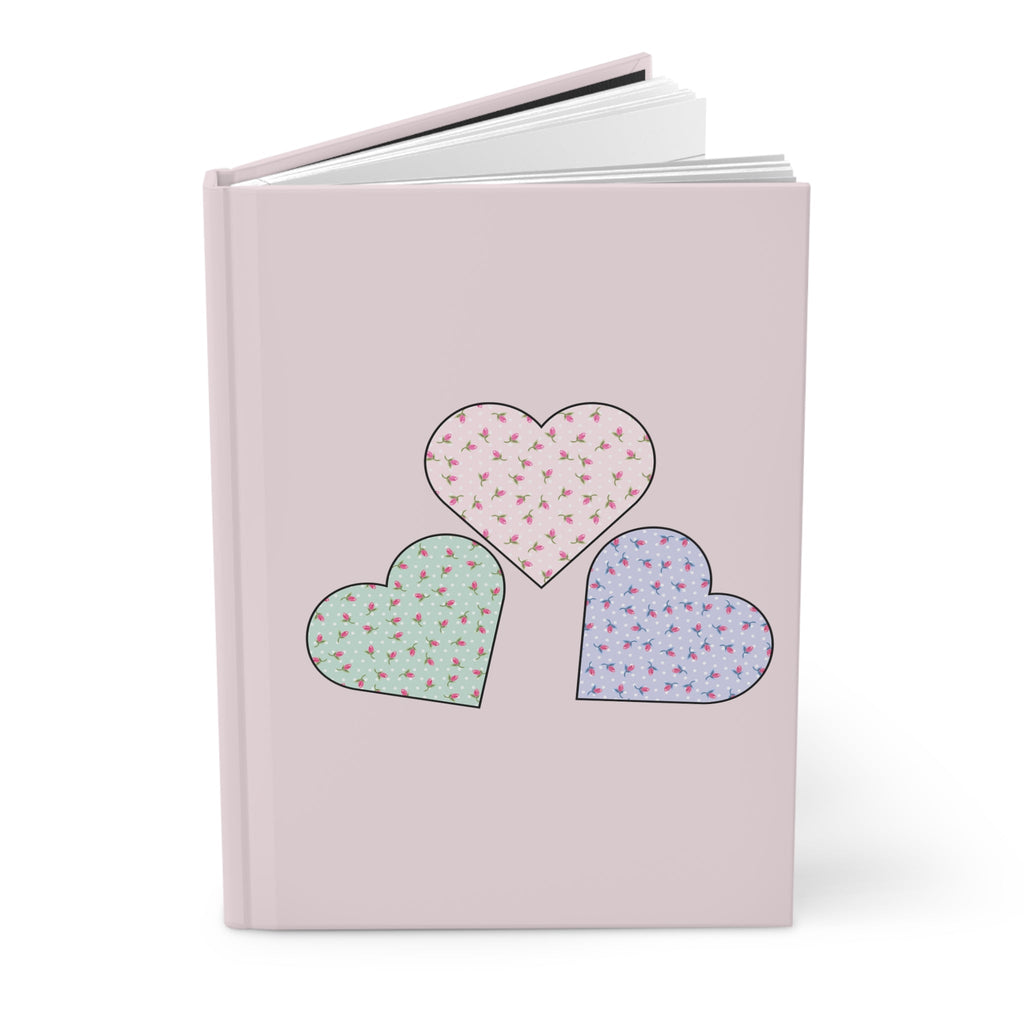 Customizable Charming Heart-Themed Hardcover Journal - Perfect for Stationery Lovers, Gift for Friends, Creative Writing, Journaling