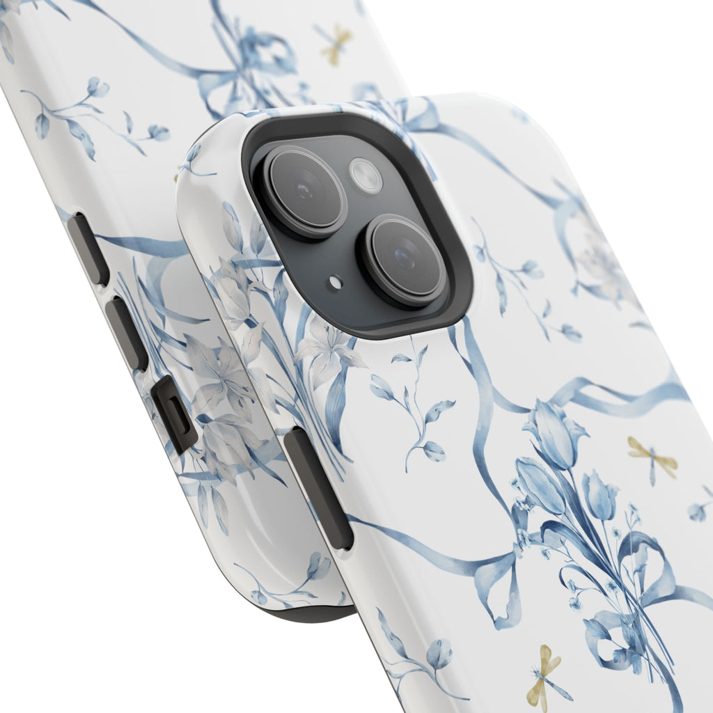 Customizable: Blue Floral-Inspired Phone Case