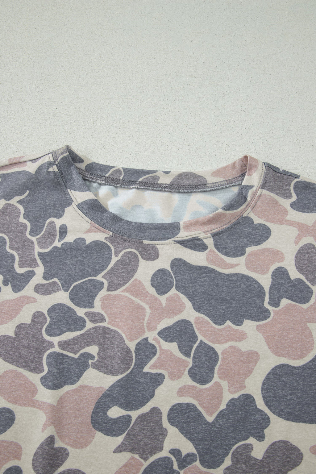 Camo Contrast Trim Tank & Elastic Waist Shorts Set
