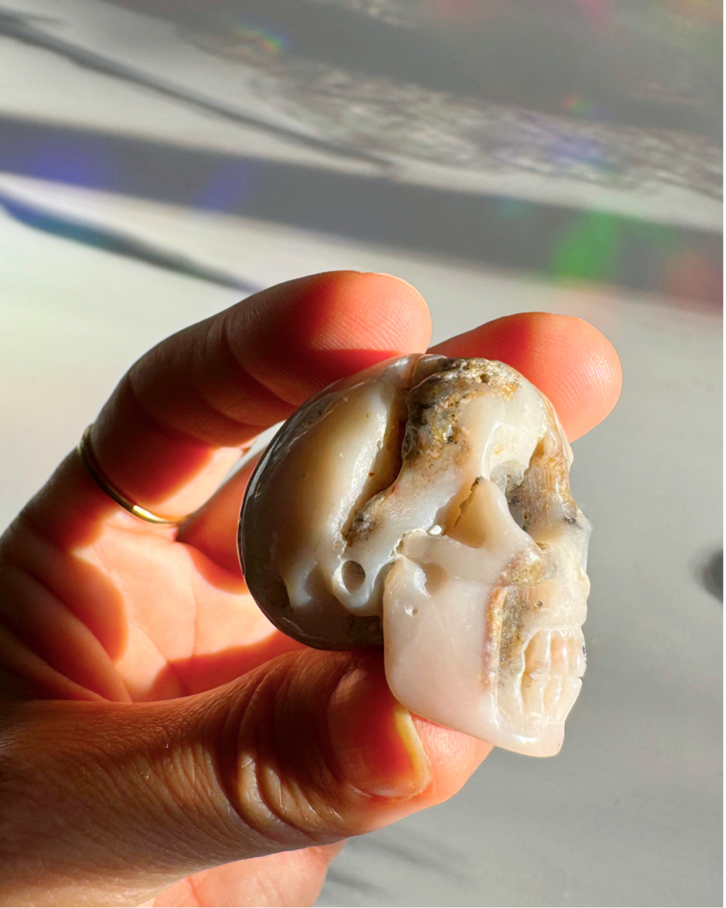 Pink Opal Skull