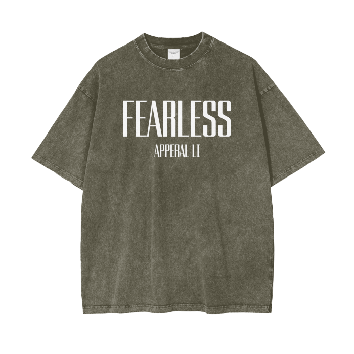 FearLessLI Apperal Li Left On Seen Acid Wash Oversize T-Shirt