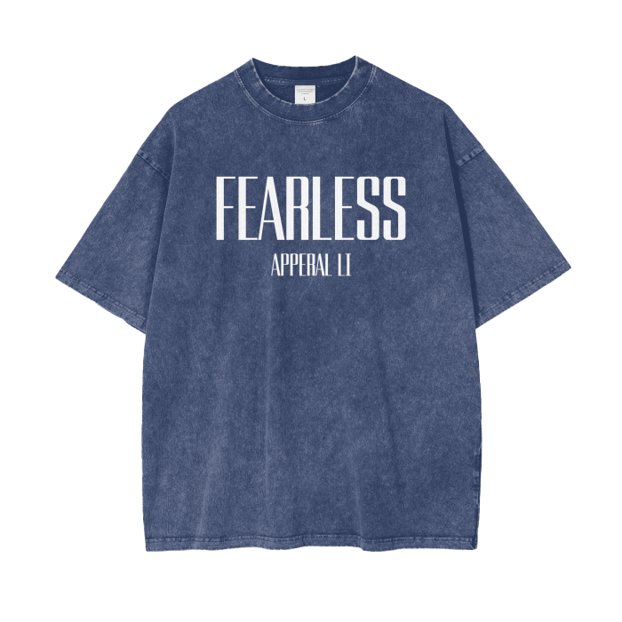 FearLessLI Apperal Li Left On Seen Acid Wash Oversize T-Shirt