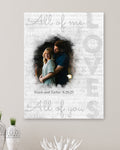 Custom All of Me Loves You Canvas with Photo: Wall Art