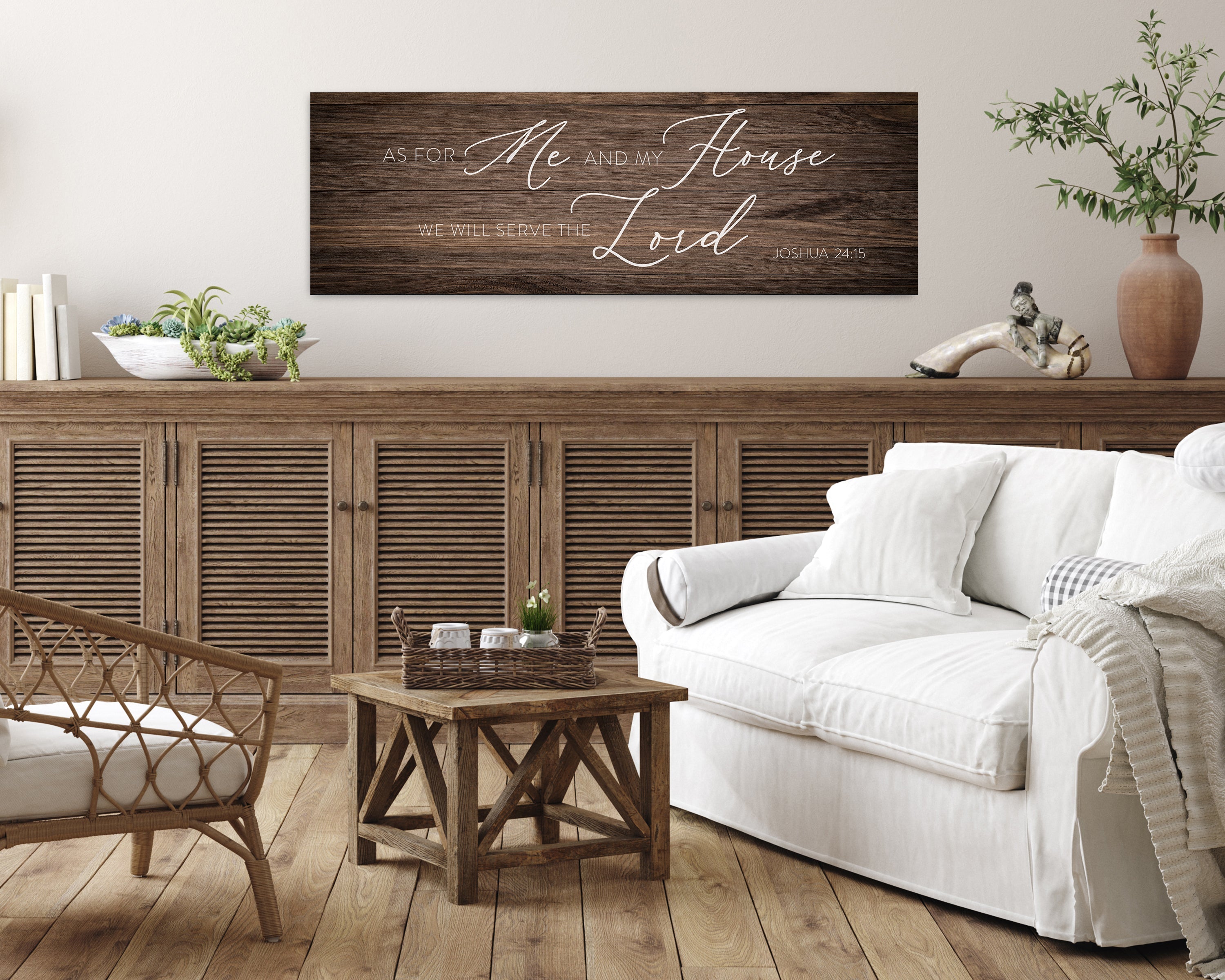 As For Me And My House Sign: Christian Wall Art