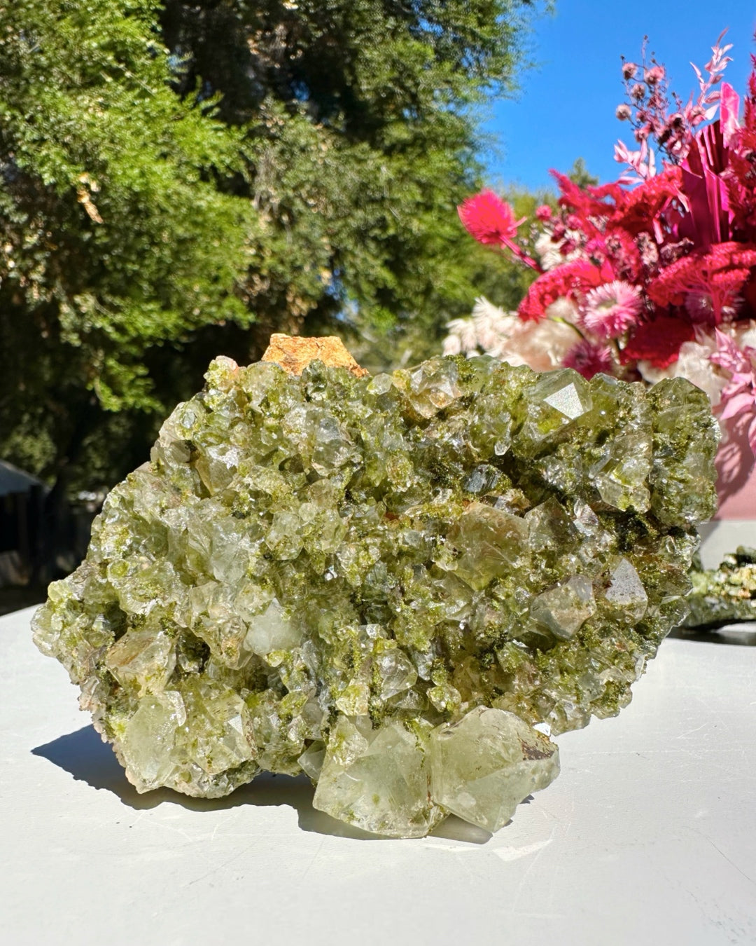 Epidote Quartz Cluster