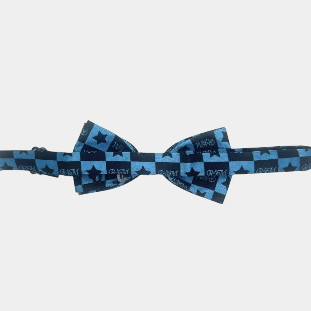 BLACK AQUA LUXE STARS BOW TIE