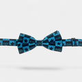BLACK AQUA LUXE STARS BOW TIE