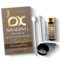 BROWSXPERT Professional Shading Touch-Up Kit — Henna Color Powder with Mixing Dish, Stir & Brush | 3.5g | Natural Look (Deep Dark Brown, Medium Brown, Light Brown)