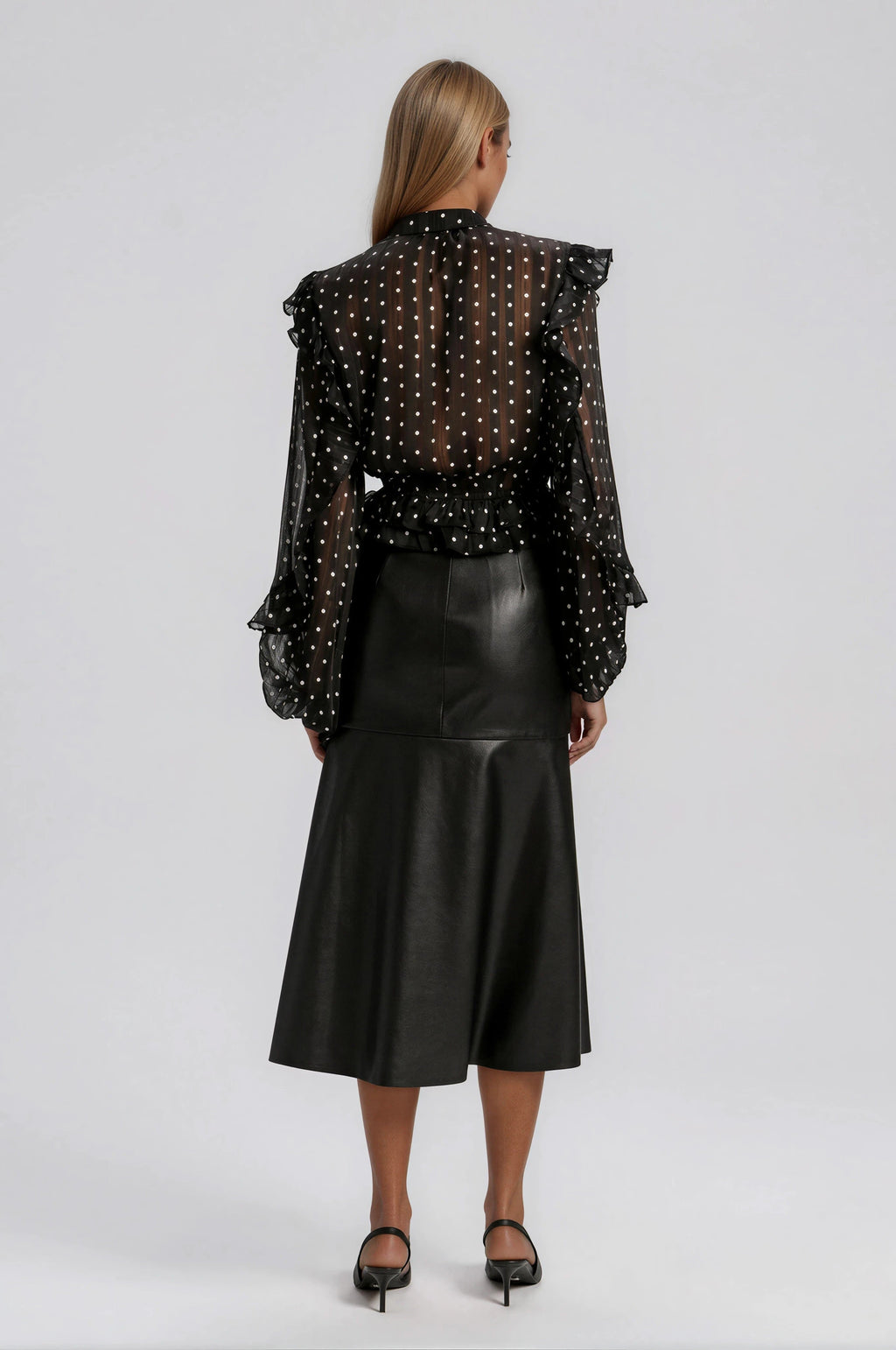 Kindra Vegan Leather Skirt – Black