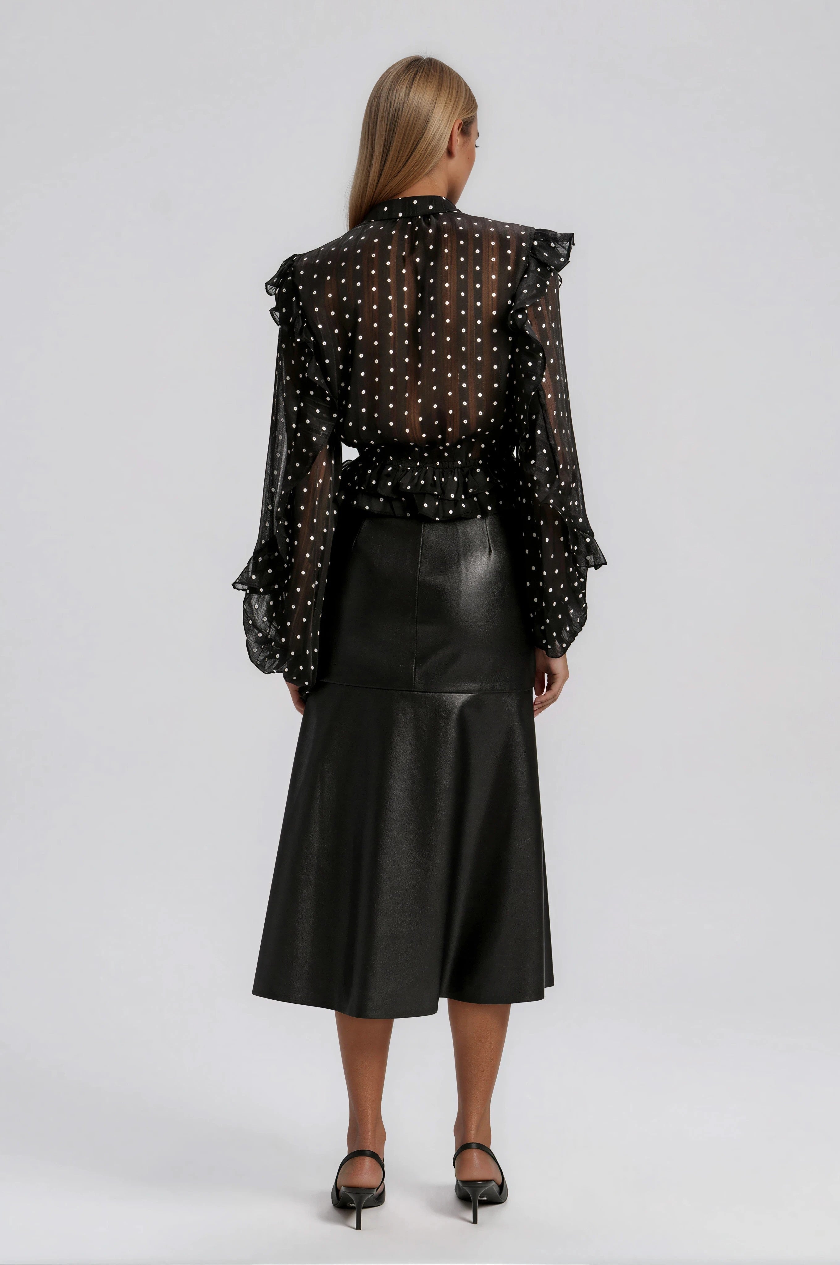 Kindra Vegan Leather Skirt – Black
