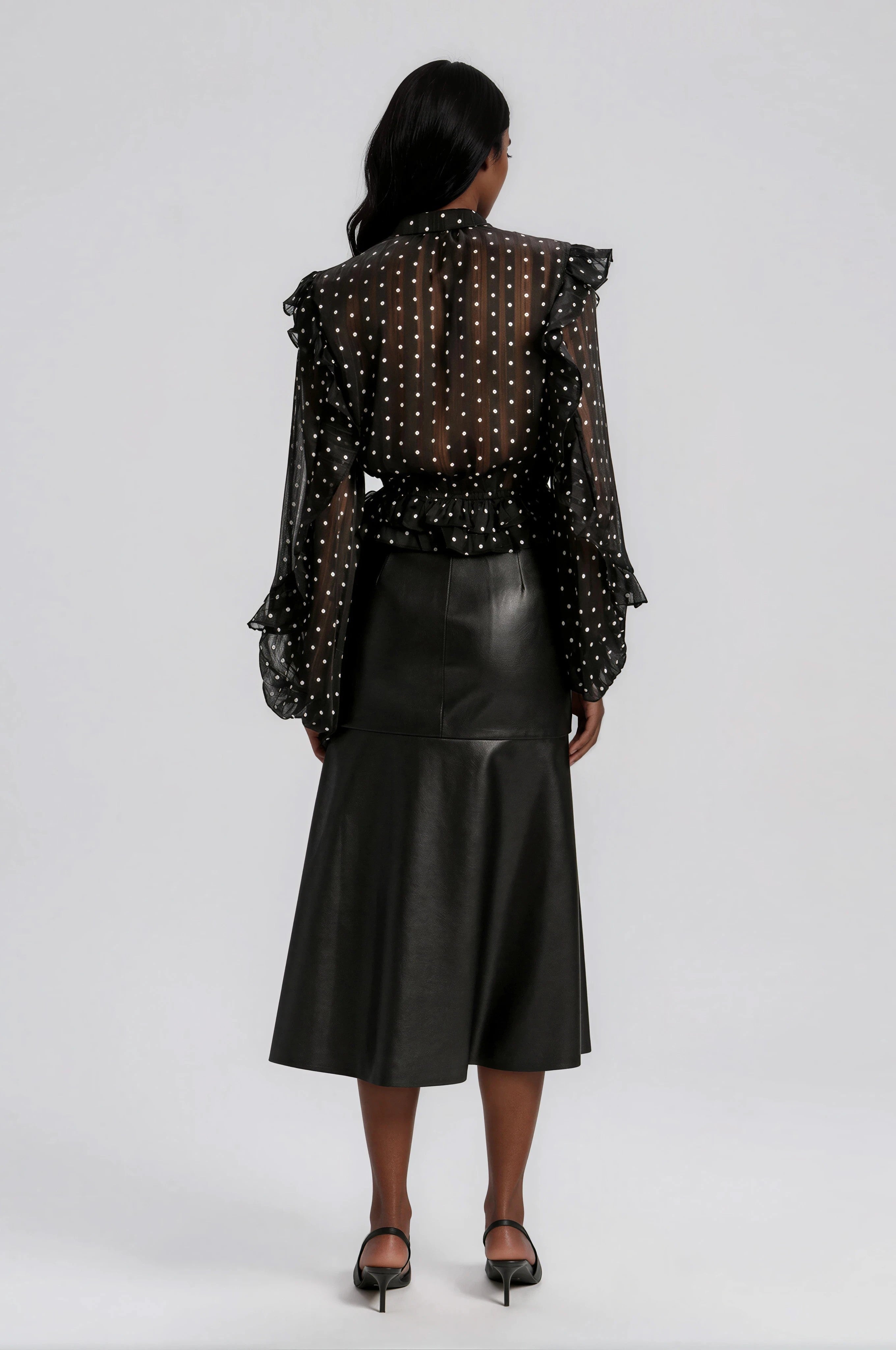 Kindra Vegan Leather Skirt – Black