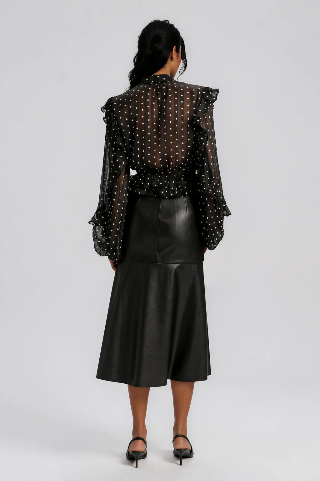 Kindra Vegan Leather Skirt – Black