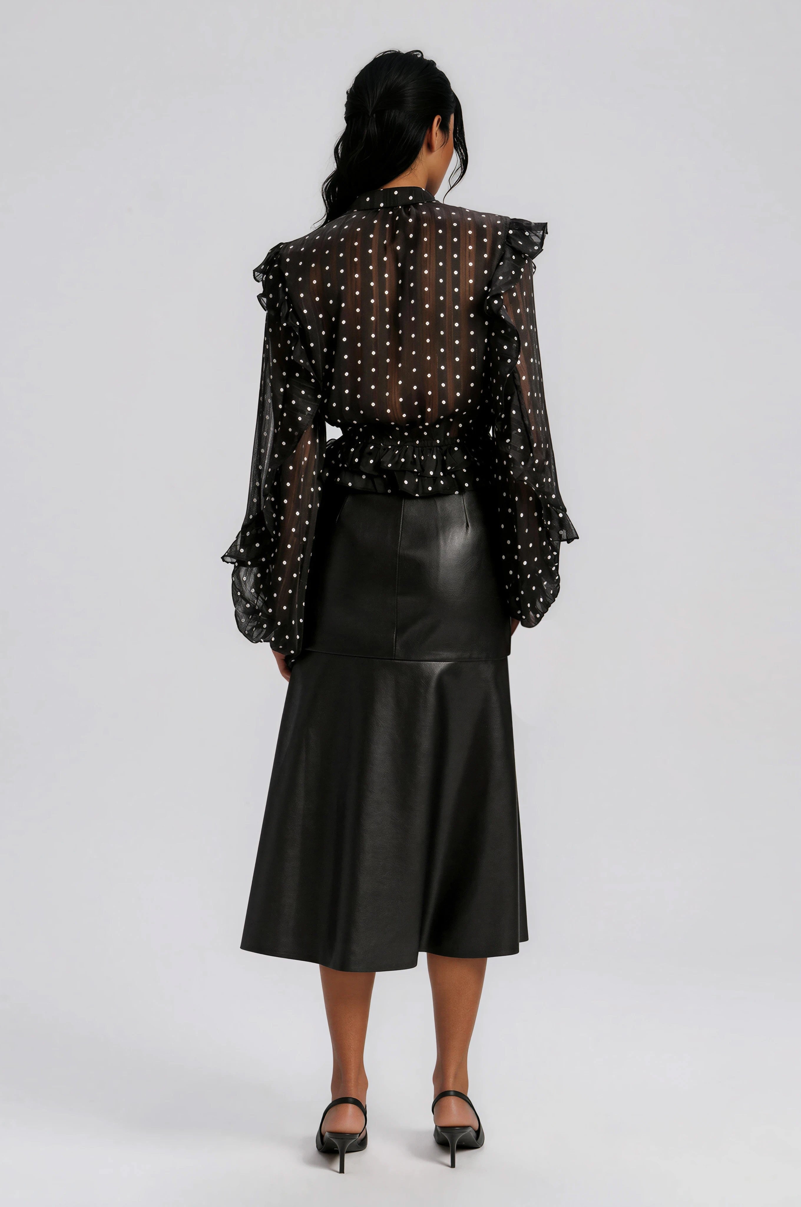 Kindra Vegan Leather Skirt – Black