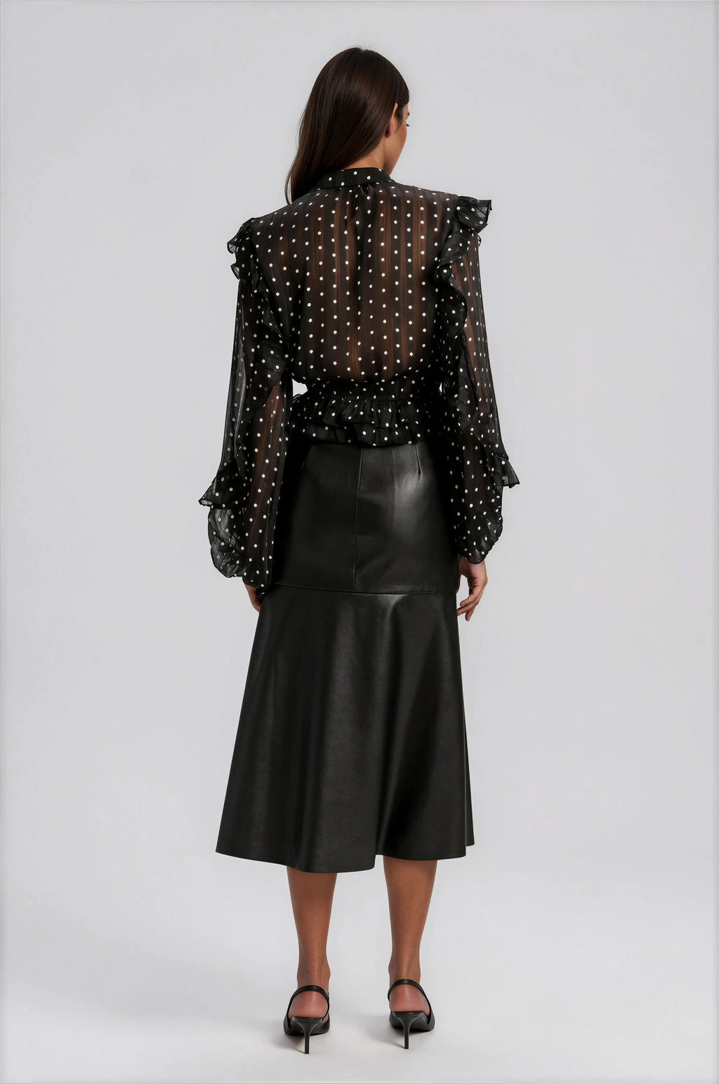 Kindra Vegan Leather Skirt – Black