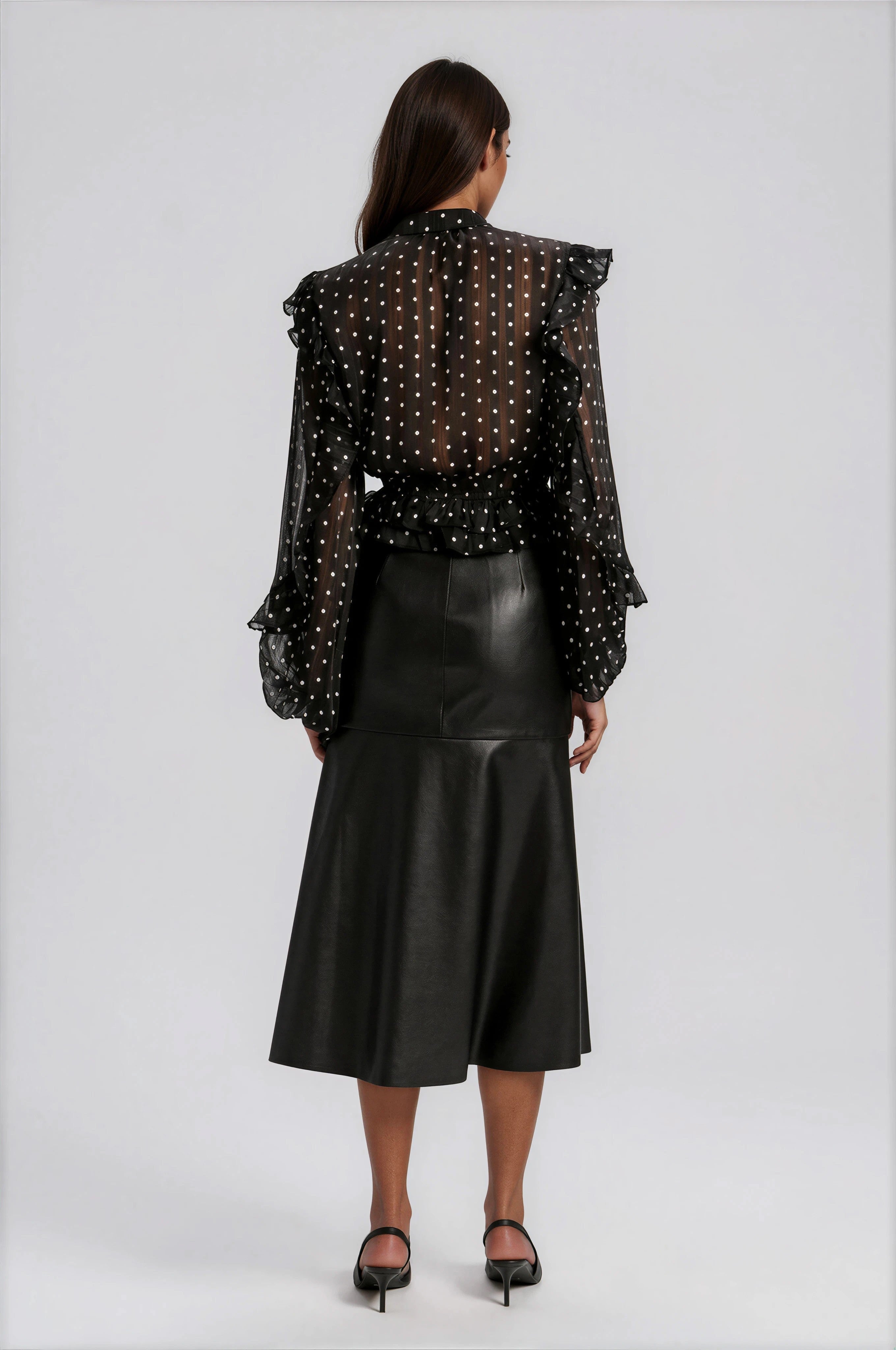 Kindra Vegan Leather Skirt – Black