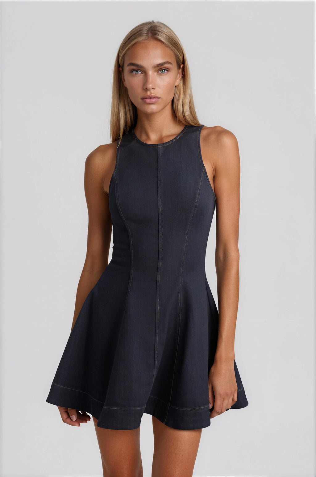 Palmer Denim Mini Dress - Dark Denim
