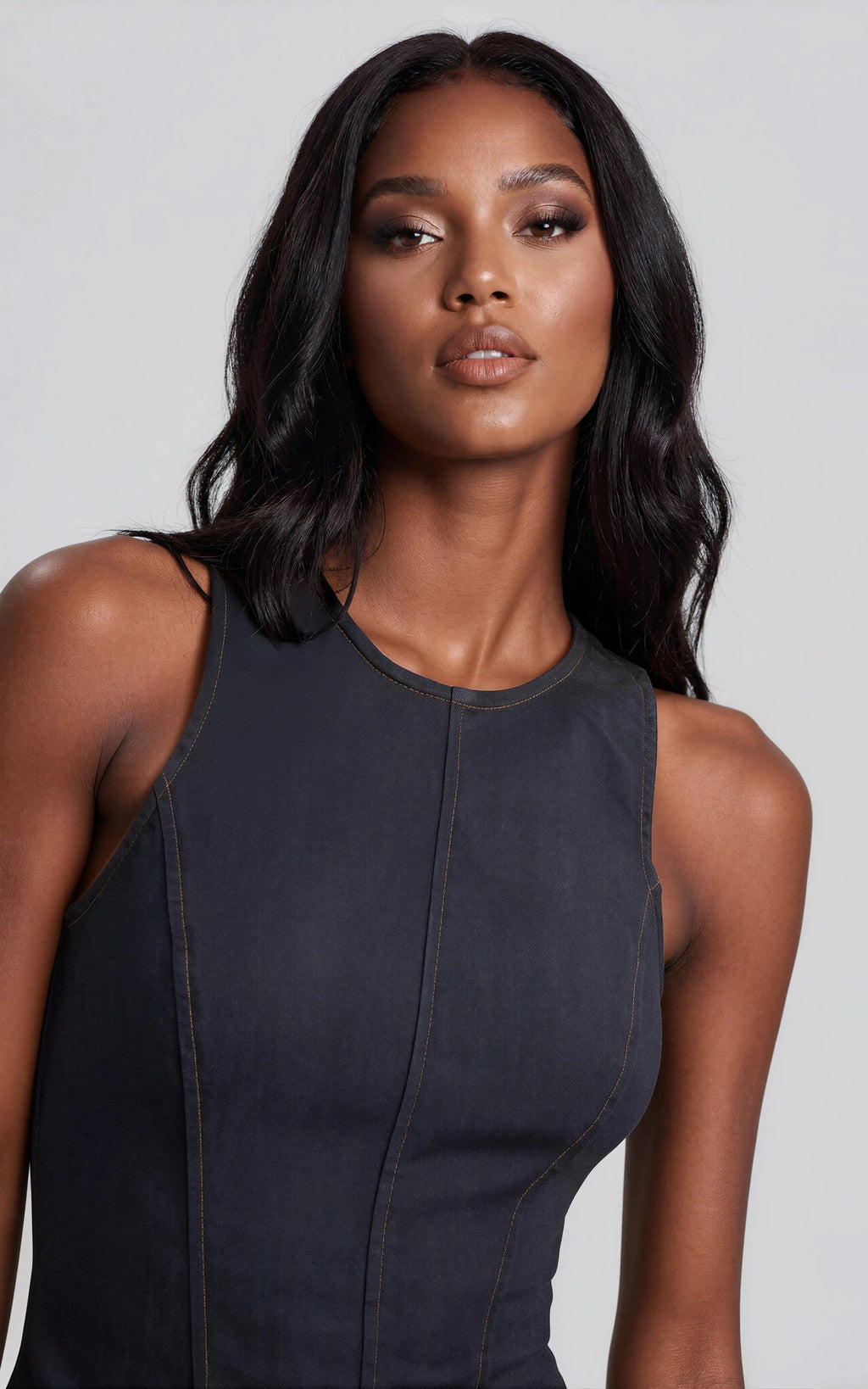 Palmer Denim Mini Dress - Dark Denim