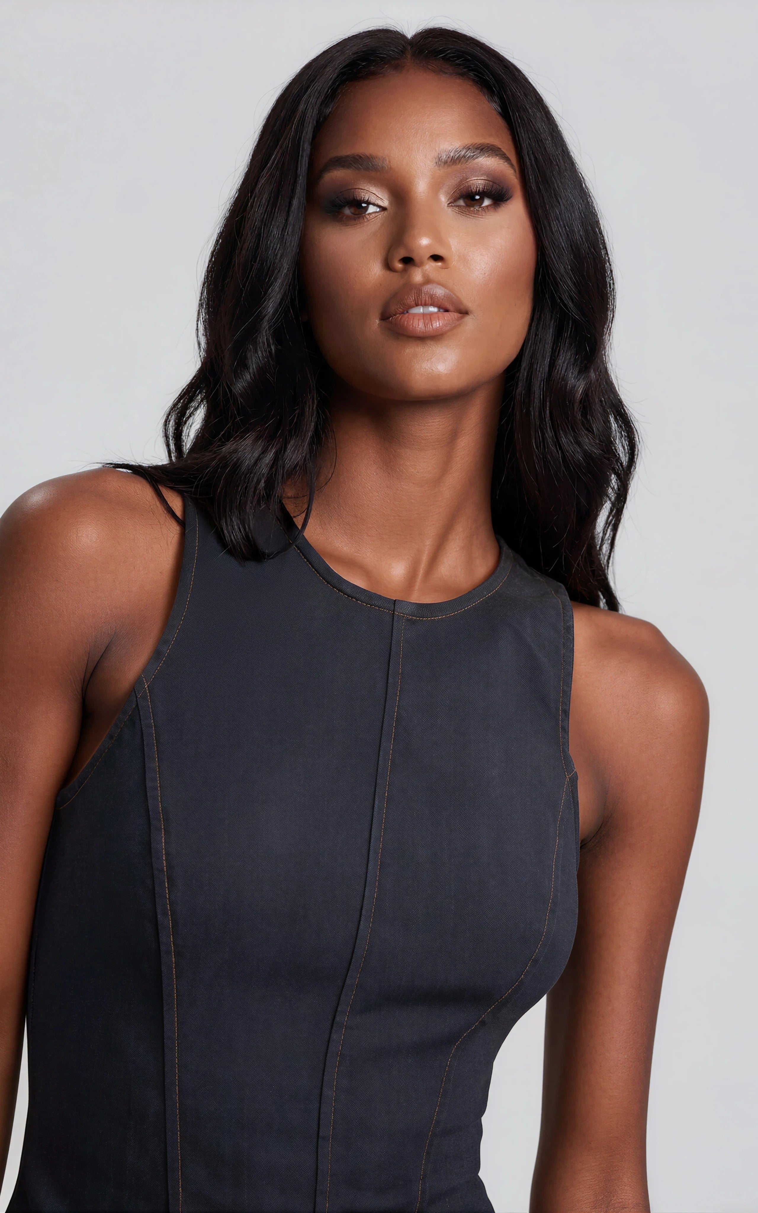 Palmer Denim Mini Dress - Dark Denim