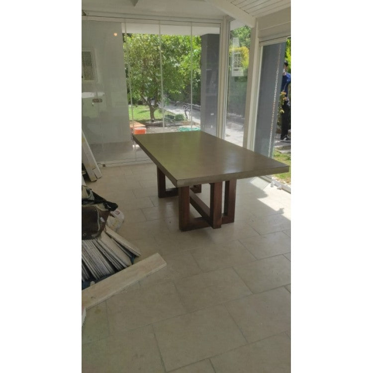Barocco Aesgaard Lightweight Concrete Rectangular Dining Table - (W)39" (L)102" (H)29.5"